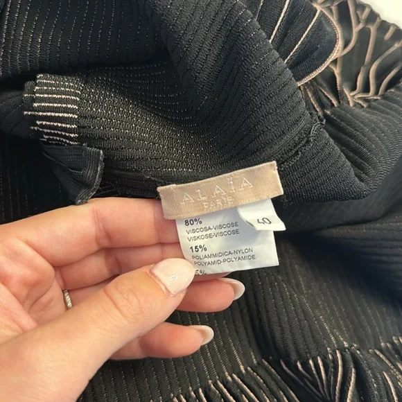 Alaïa Alaia Paris Tiered A-Line Dress in Black Viscose